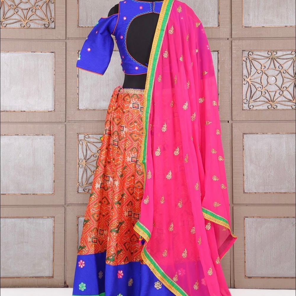 Lehenga chaniya choli patola with skirt, blouse and odhani dupatta